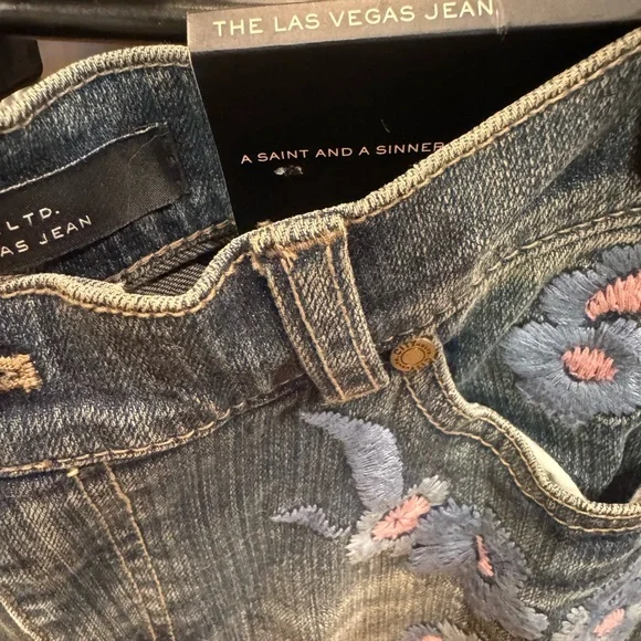Floral Embroidered Bootcut Jeans (The Las Vegas Jean) - Picture 4 of 10